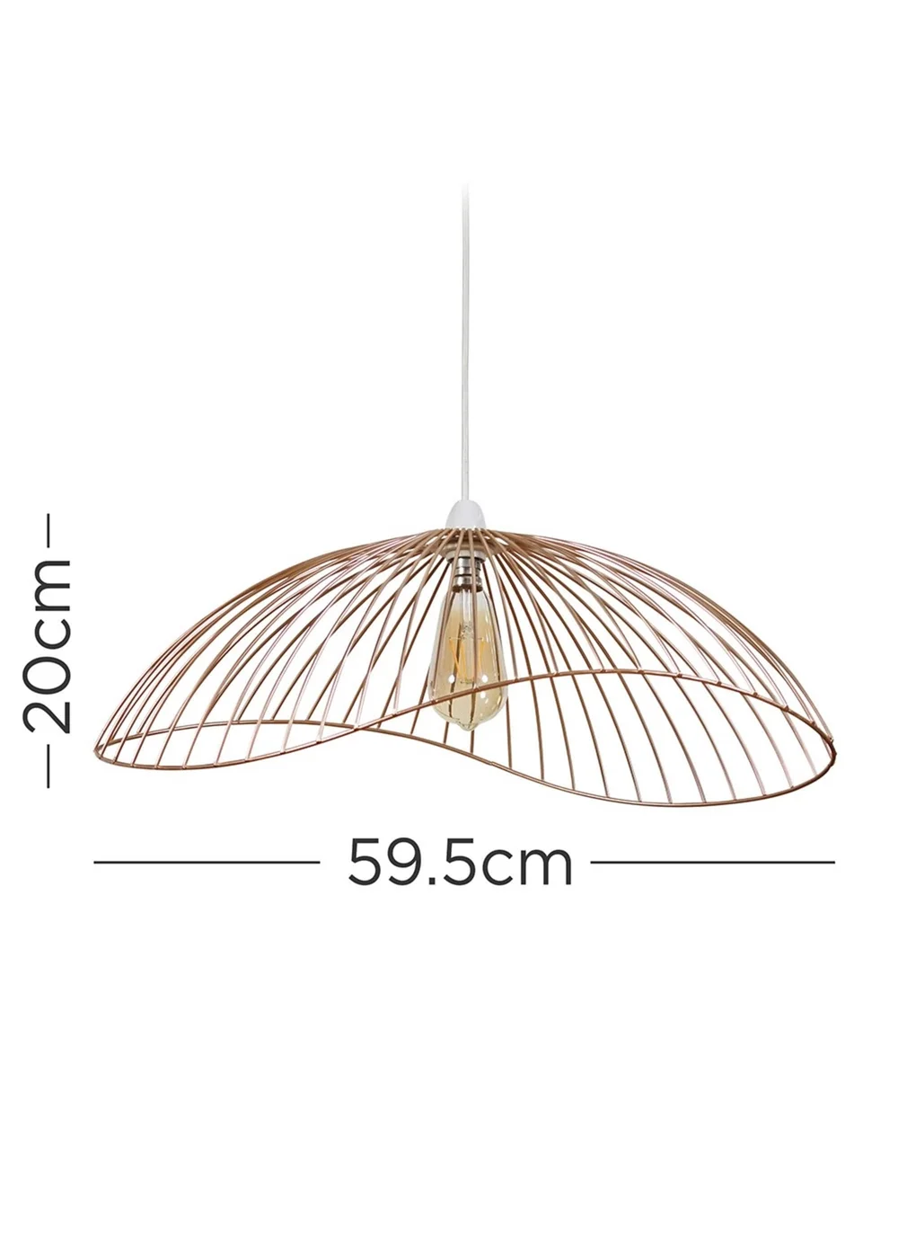 ValueLights Covelas Copper Wavy Wire Pendant Shade - One Size Image 5