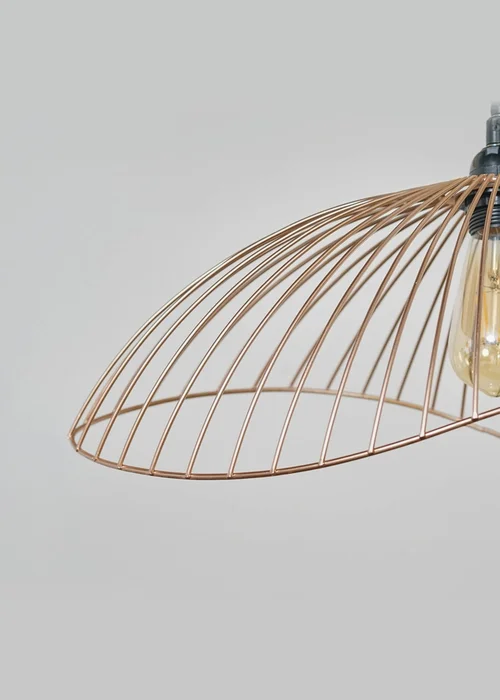 ValueLights Covelas Copper Wavy Wire Pendant Shade - One Size Image 2