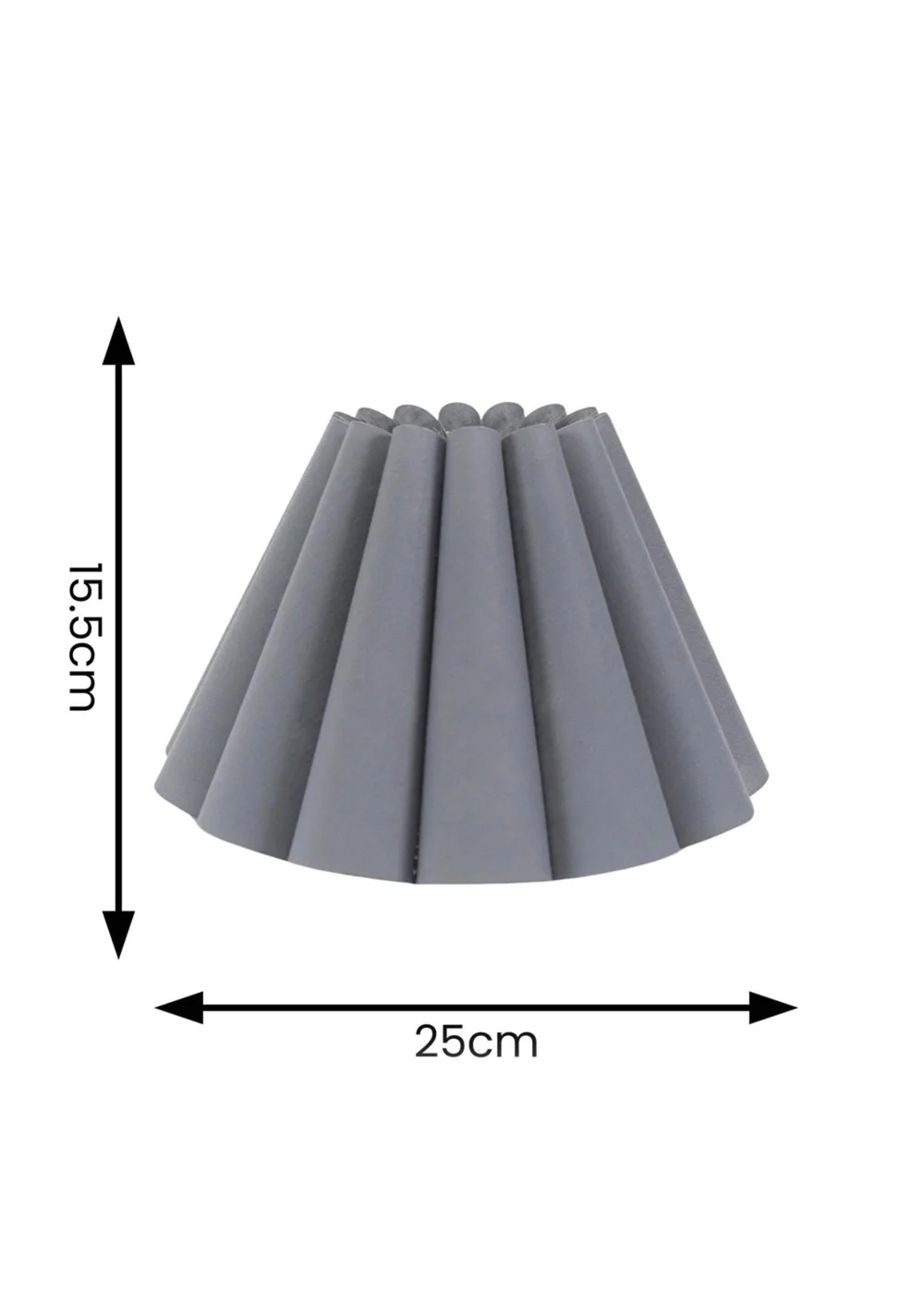 ValueLights Lauren Grey Pleated Tapered Shade - One Size Image 5