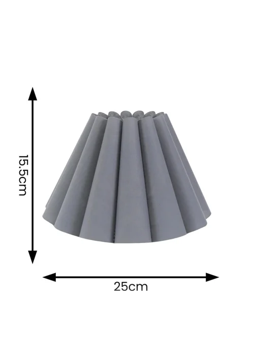 ValueLights Lauren Grey Pleated Tapered Shade - One Size Image 5