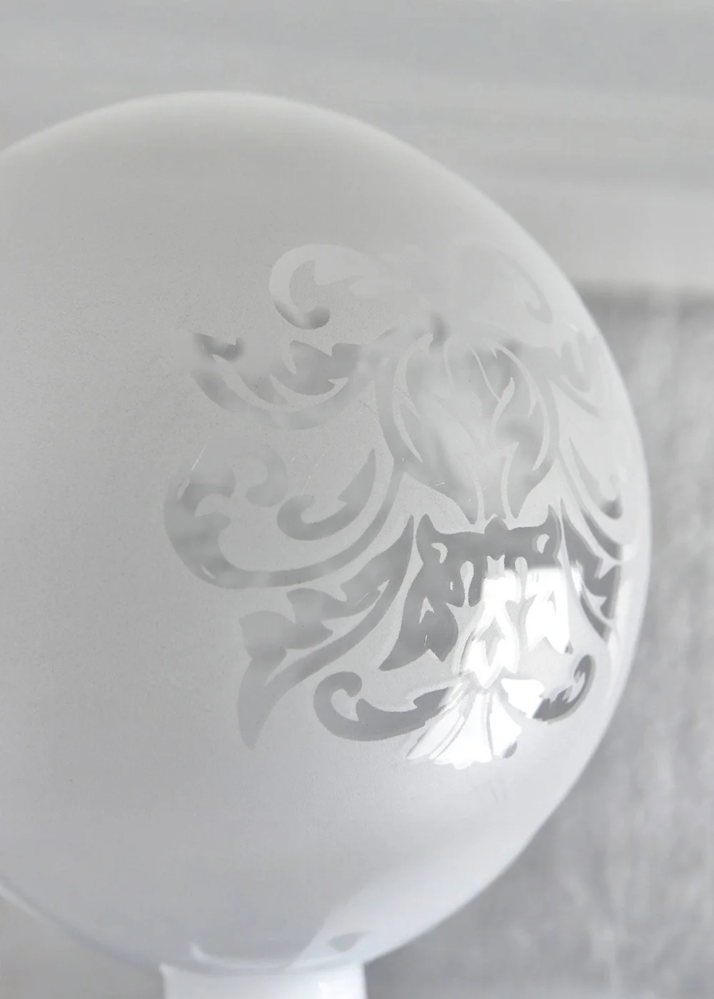 ValueLights Set Of 3 Bola Acid Etched Glass Shades - One Size Image 3