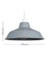 ValueLights Colby Grey Metal Retro Pendant Shade - One Size Image 4