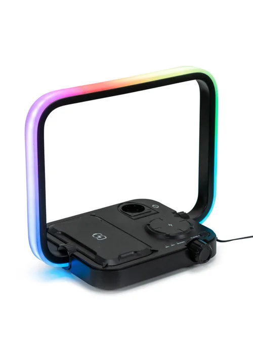 ValueLights Black 3-in-1 Wireless Charging Pad with Colour Changing Light - One Size Image 4