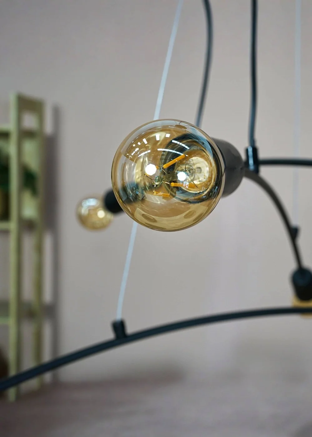 ValueLights Sandie Matt Black 6 Way Suspended Ceiling Light - One Size Image 2