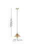 ValueLights Aurelian Modern Vintage Antique Brass Lustre Glass Pendant Light - One Size Image 4