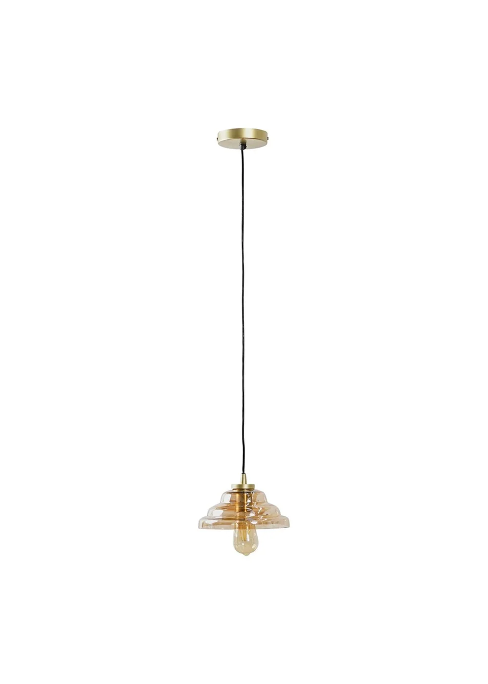 ValueLights Aurelian Modern Vintage Antique Brass Lustre Glass Pendant Light - One Size Image 3