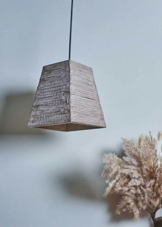 ValueLights Bodhi Natural Rustic Wood Square Ceiling Light
