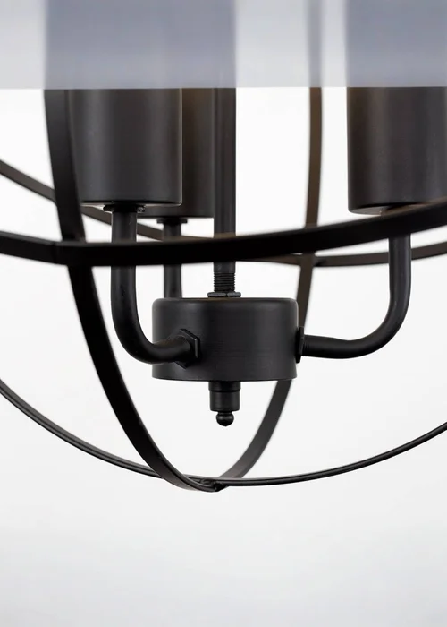 ValueLights Dalton Matt Black Atom 3 Way Industrial Ceiling Light - One Size Image 3