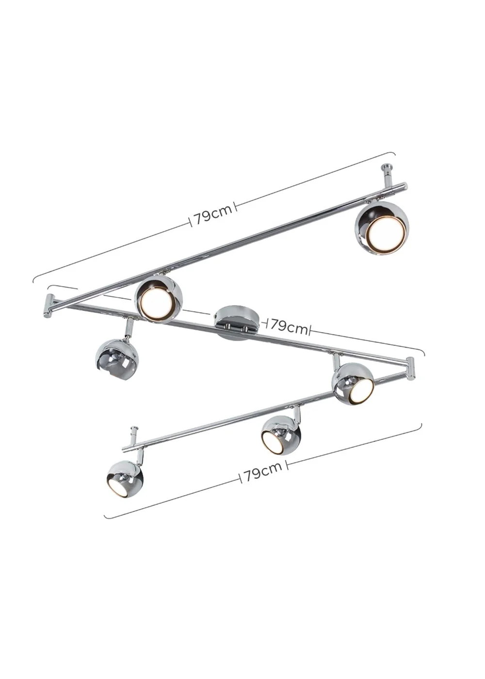 ValueLights Retro 6 Way Flexi Spotlight - One Size Image 4