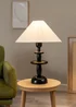 ValueLights Justin Dark Wood Stack Table Lamp - One Size Image 2