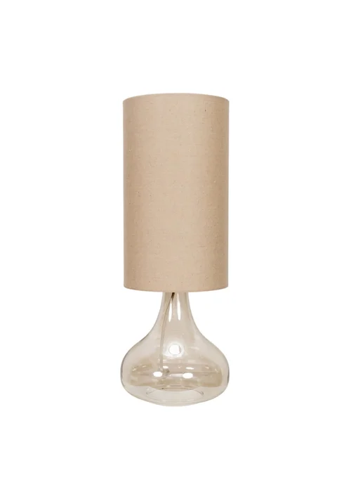 ValueLights Sylvie Amber Squat Base Tall Shade Glass Table Lamp - One Size Image 3