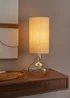 ValueLights Sylvie Amber Squat Base Tall Shade Glass Table Lamp - One Size Image 2