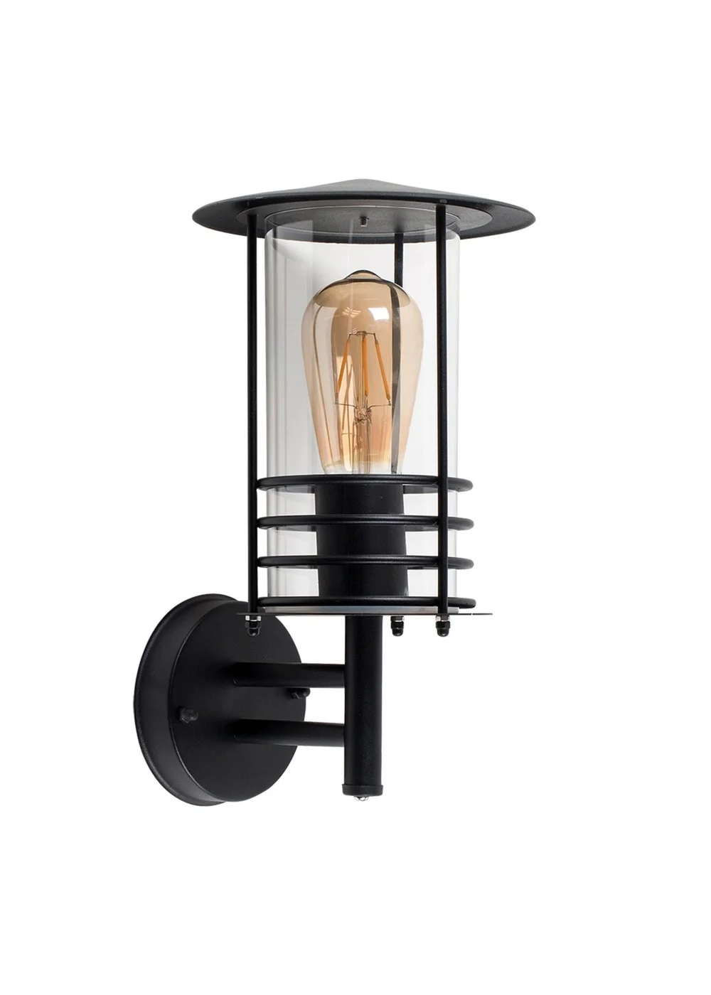 ValueLights Dorset Black Outdoor Wall Lantern - One Size Image 2