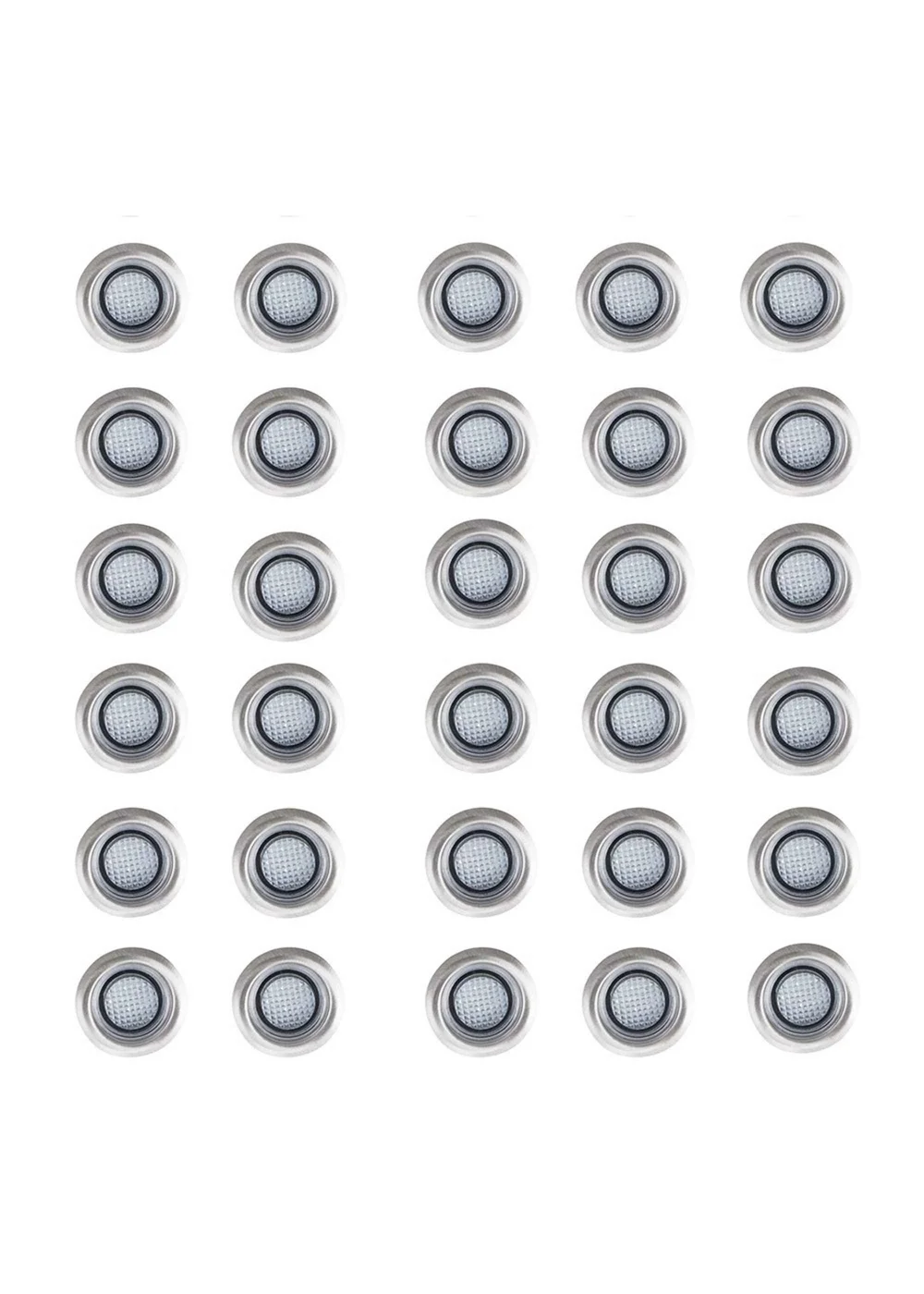 ValueLights Pack Of 30 40mm White LED Decking Lights - One Size Image 2