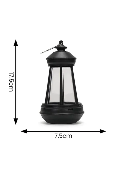 ValueLights 4 pack Black Solar Lanterns - One Size Image 5