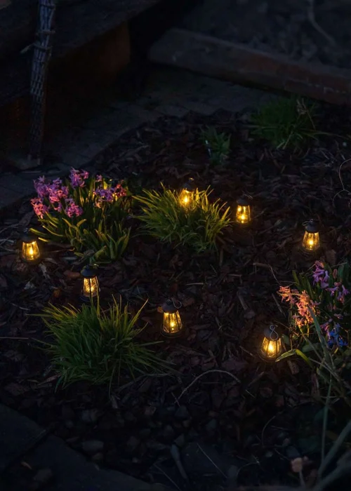 ValueLights 4 pack Black Solar Lanterns - One Size Image 3