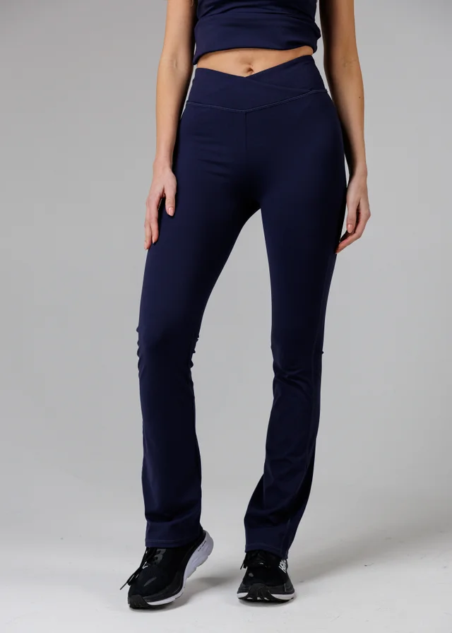 French Connection Navy Wrap Front FCUK Stretch Yoga Pant