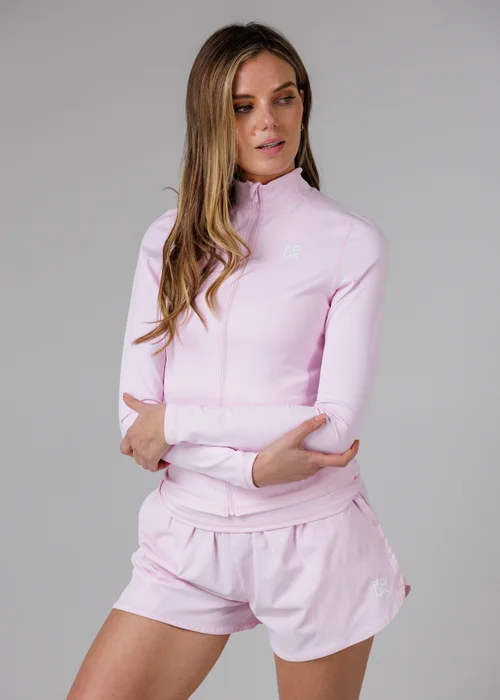 French Connection Pink Zip Up High Neck Slim Fit FCUK Sports Jacket - S Image 5