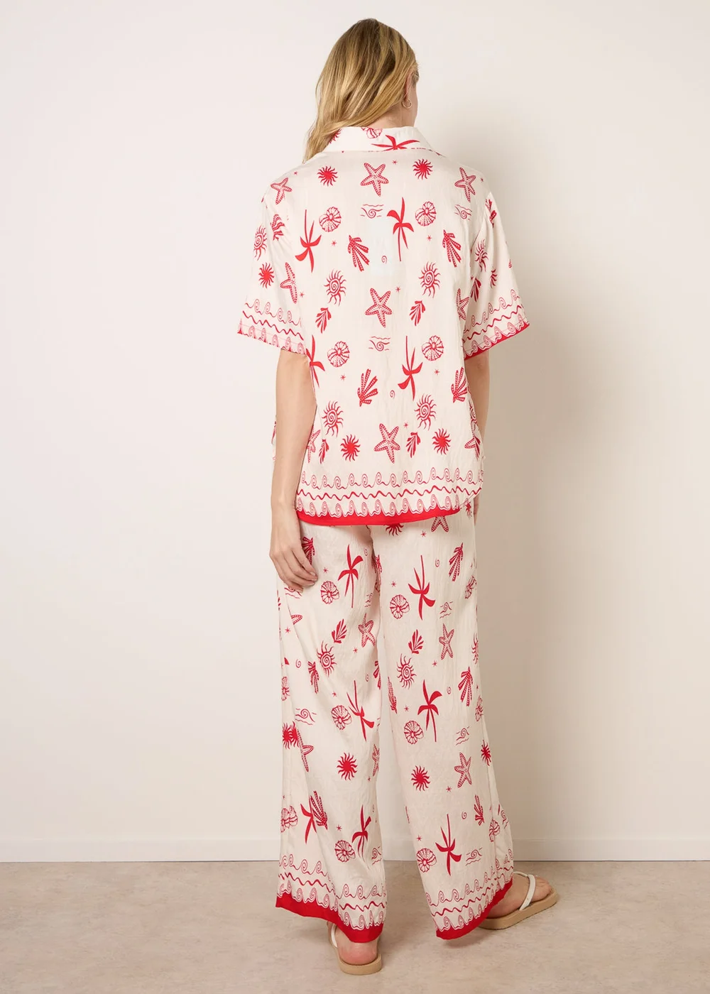 Blue Vanilla Red Co-Ord Set With Marine-Inspired Print - S/M Image 4