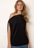 Blue Vanilla Black Deep Band Slinky Oversize Tunic Top - M/L Image 2