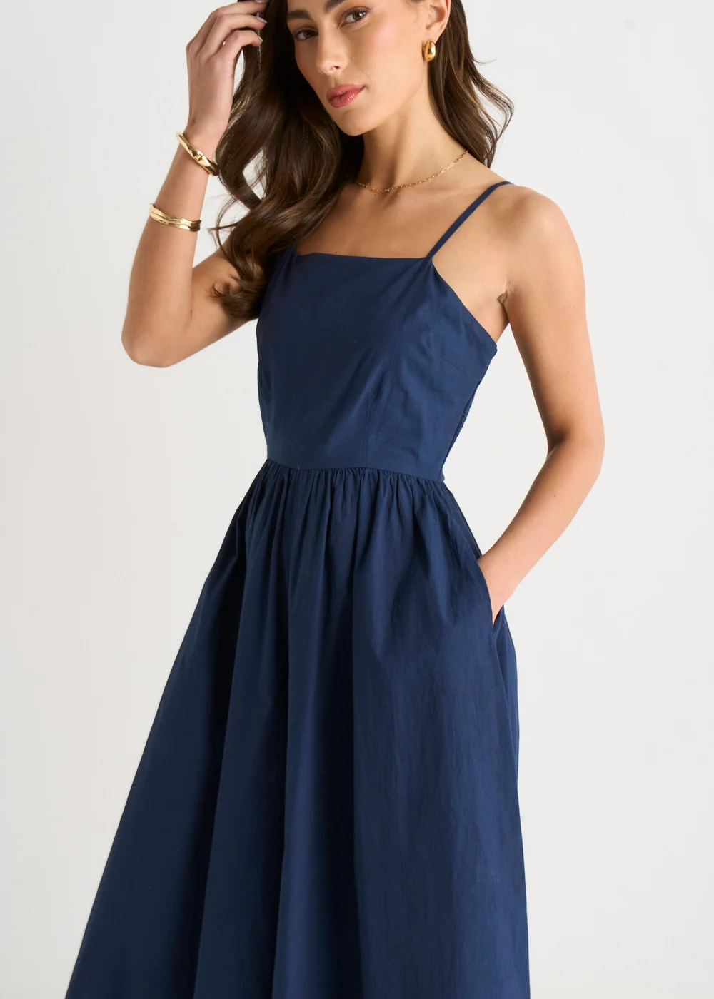 Gini London Navy Wide Leg Strappy Jumpsuit - 14 Image 3