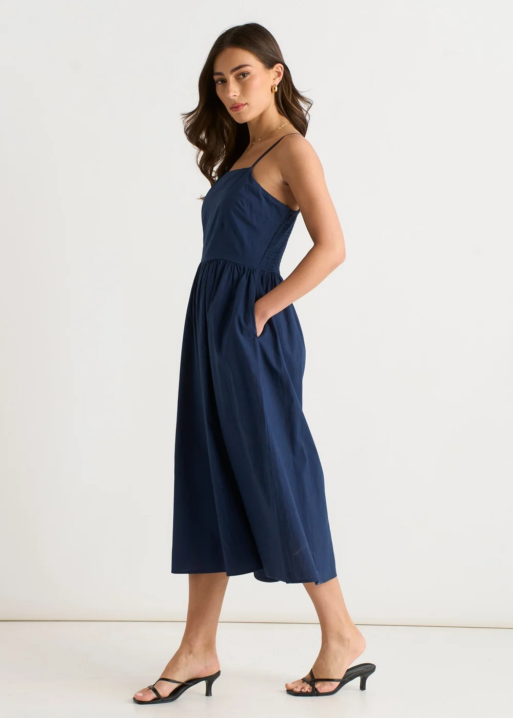 Gini London Navy Wide Leg Strappy Jumpsuit - 14 Image 4