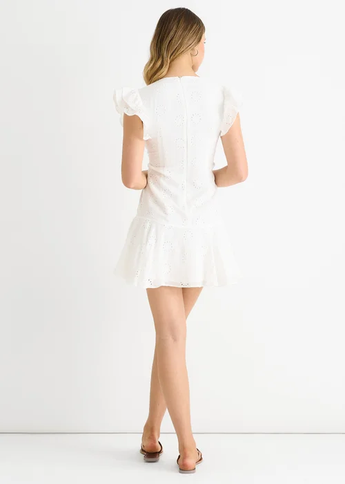 Gini London Cotton Cutout Broderie Mini Dress - 16 Image 2