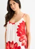 Gini London White Strappy Floral Viscose Oversized Dress - S/M Image 3