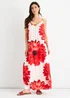Gini London White Strappy Floral Viscose Oversized Dress - S/M Image 1