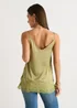 Gini London Khaki Lace Trim Satin Cami Top - 16 Image 2