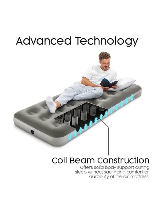 Bestway Premium Single Airbed With Cordless Battery Pump - One Size Image 5