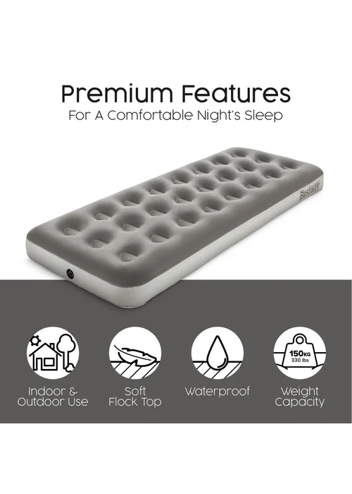 Bestway Premium Single Airbed With Cordless Battery Pump - One Size Image 3