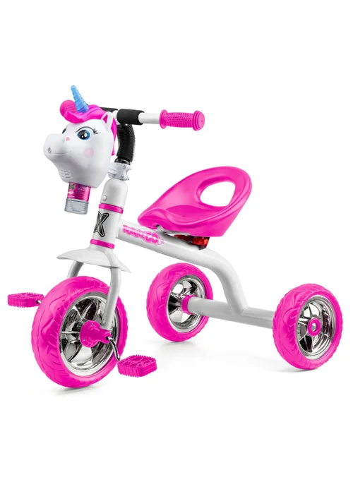 Xootz Bubble Go Unicorn Trike with Detachable Bubble Machine White - One Size Image 3