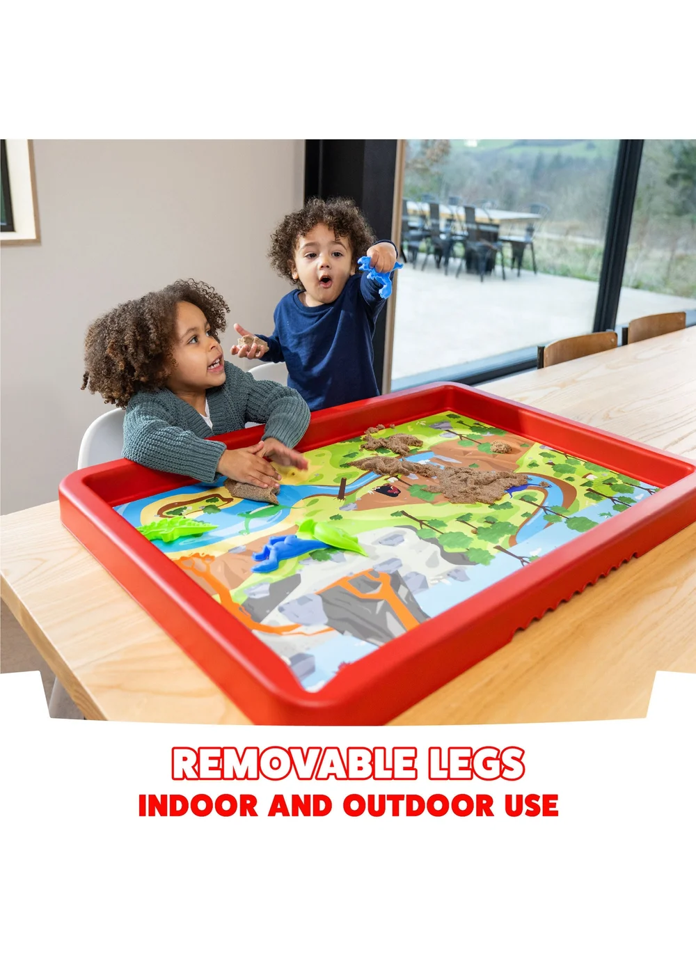 Toyrific Play Tray Activity Table Red - One Size Image 3