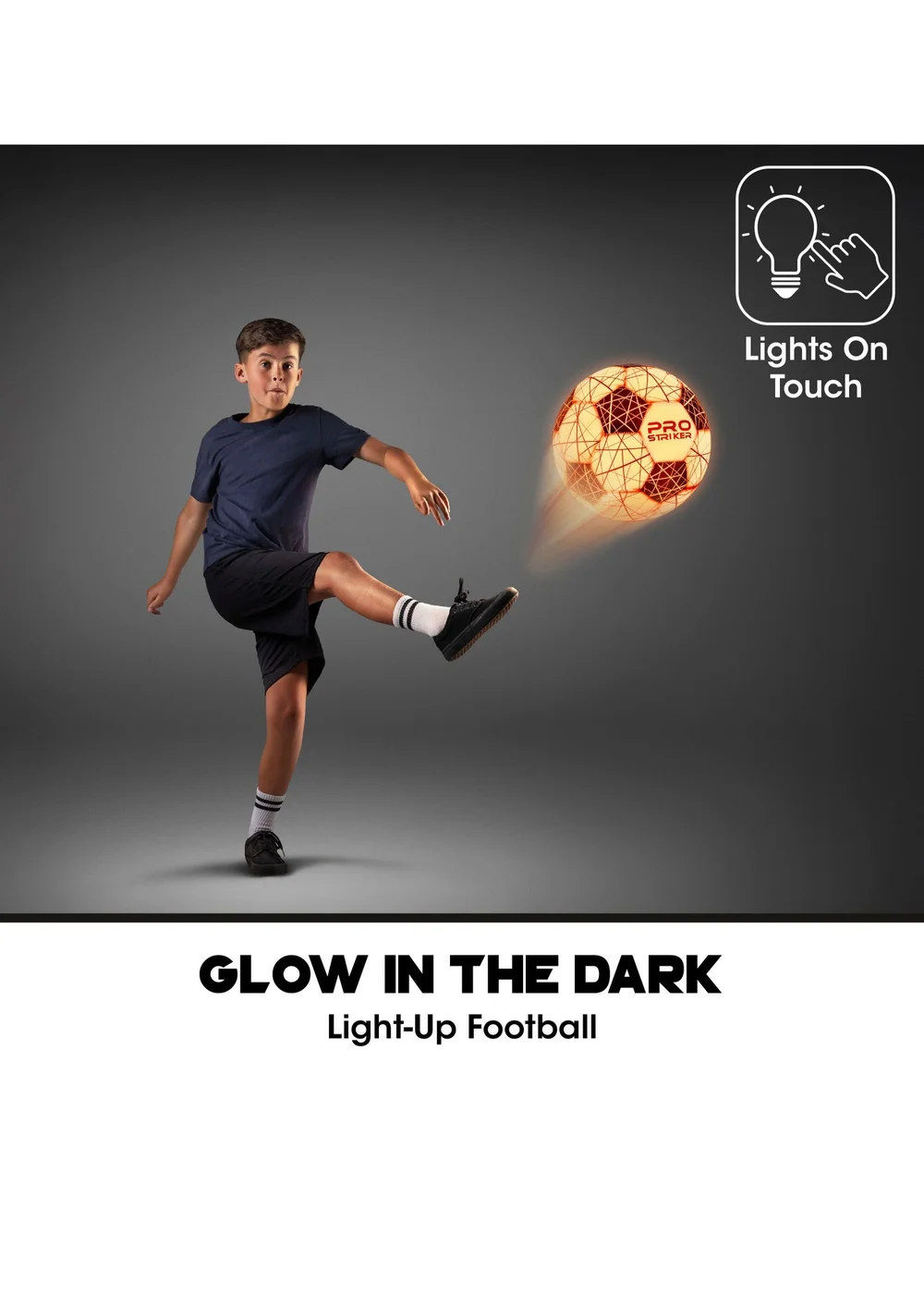 Toyrific Pro Striker Glow Ball Size 5 Orange - One Size Image 4