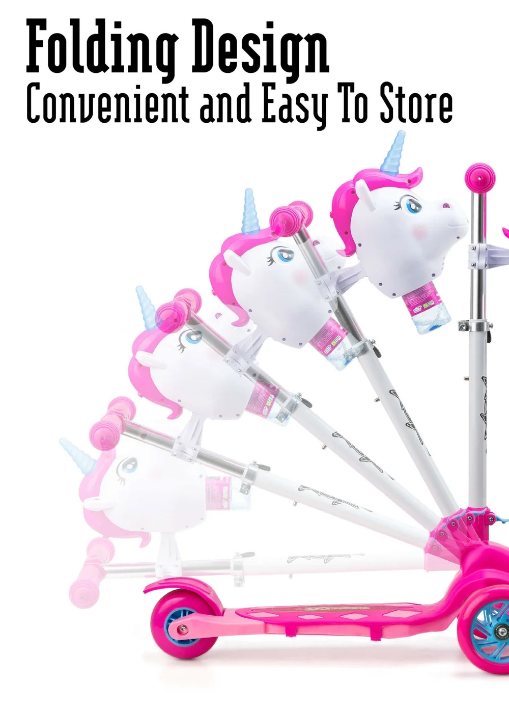 Xootz Bubble Go Unicorn Scooter - One Size Image 3