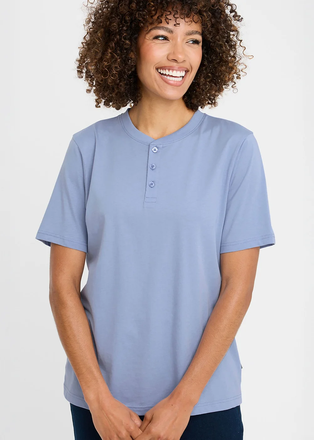 Cotton Traders Blue Sky Grandad T-Shirt - 3XL Image 3