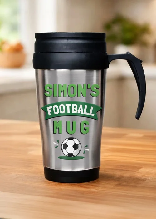 Personalised Memento Company Football Travel Mug - One Size Image 1