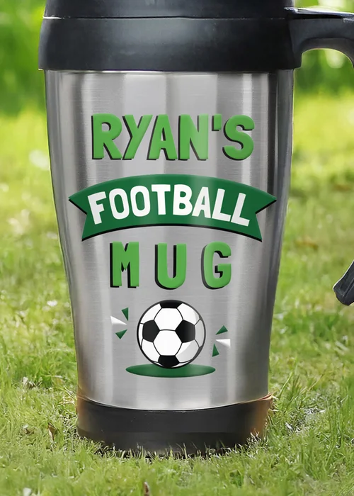 Personalised Memento Company Football Travel Mug - One Size Image 2