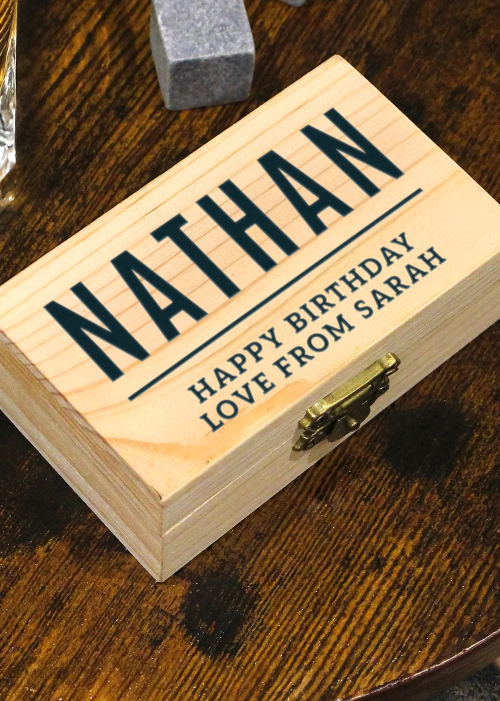 Personalised Memento Company Any Message Whisky Stones - One Size Image 2