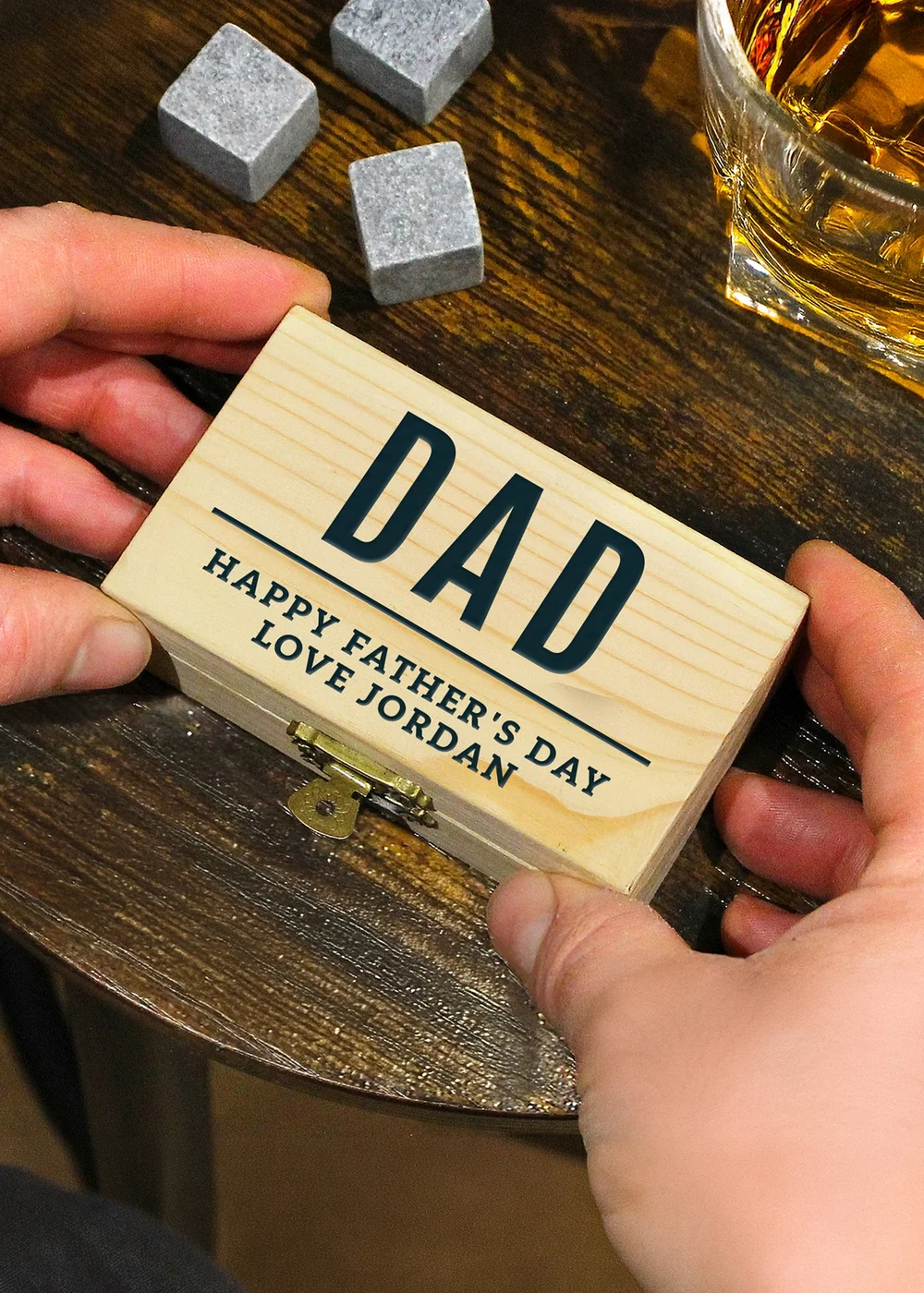 Personalised Memento Company Any Message Whisky Stones - One Size Image 3