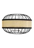 ValueLights Vimet Black Wire Pendant Shade with Wicker Band - One Size Image 4