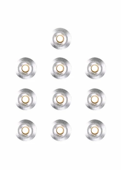 ValueLights Pack Of 10 15mm Warm White LED Decking Lights - One Size Image 2