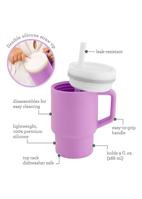 Infantino My First Tumbler Lilac 266ml - One Size Image 2