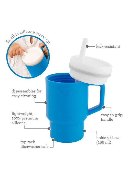 Infantino My First Tumbler Ocean Blue 266ml - One Size Image 2
