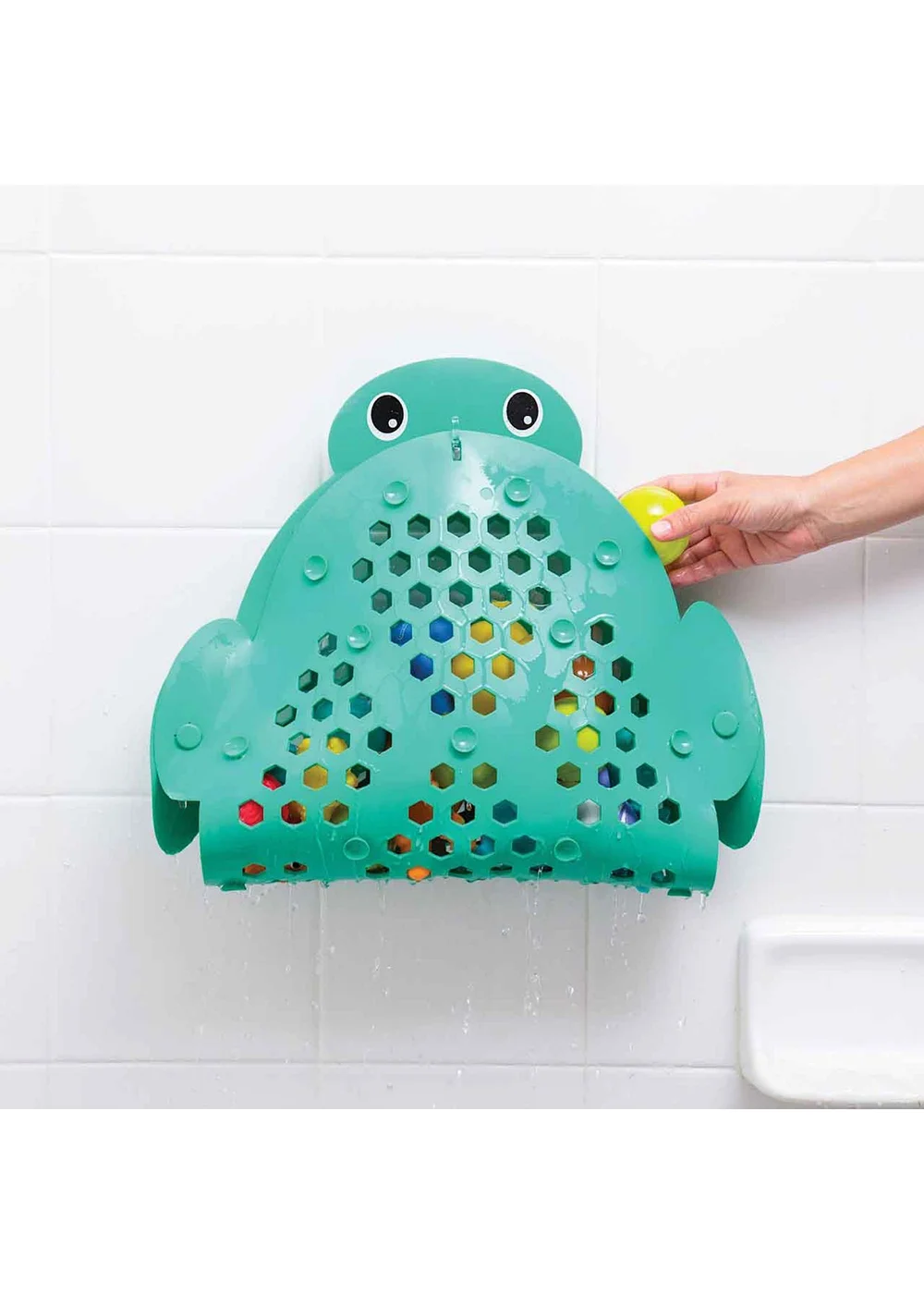 Infantino 2 in 1 Bath Mat & Basket Turtle - One Size Image 3