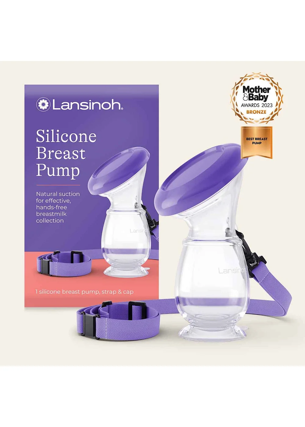Lansinoh Silicone Breast Pump - One Size Image 1