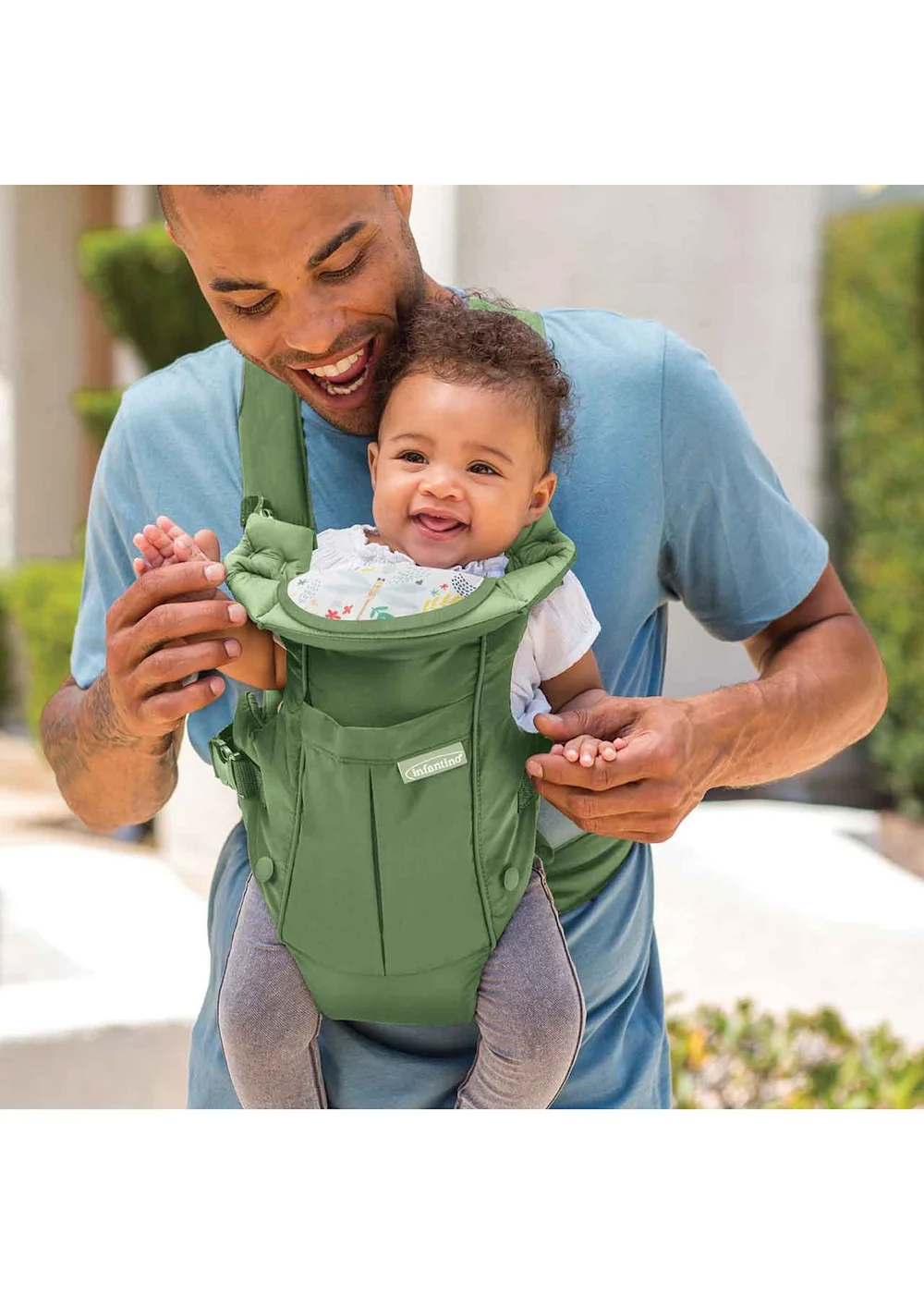 Infantino Swift Classic with Bib Carrier Olive Green - One Size Image 5