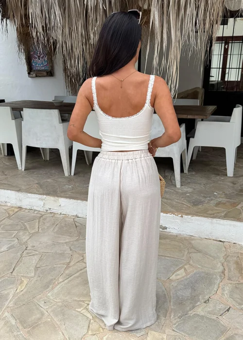 AX Paris Stone High Waist Palazzo Trousers - 16 Image 5