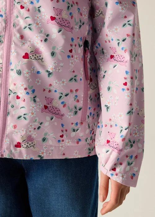 Regatta Lightweight Cath Kidston Waterproof Shell Jacket Pink Puppy Floral (Age 3-13 Years) - 9-10 Yrs Image 5